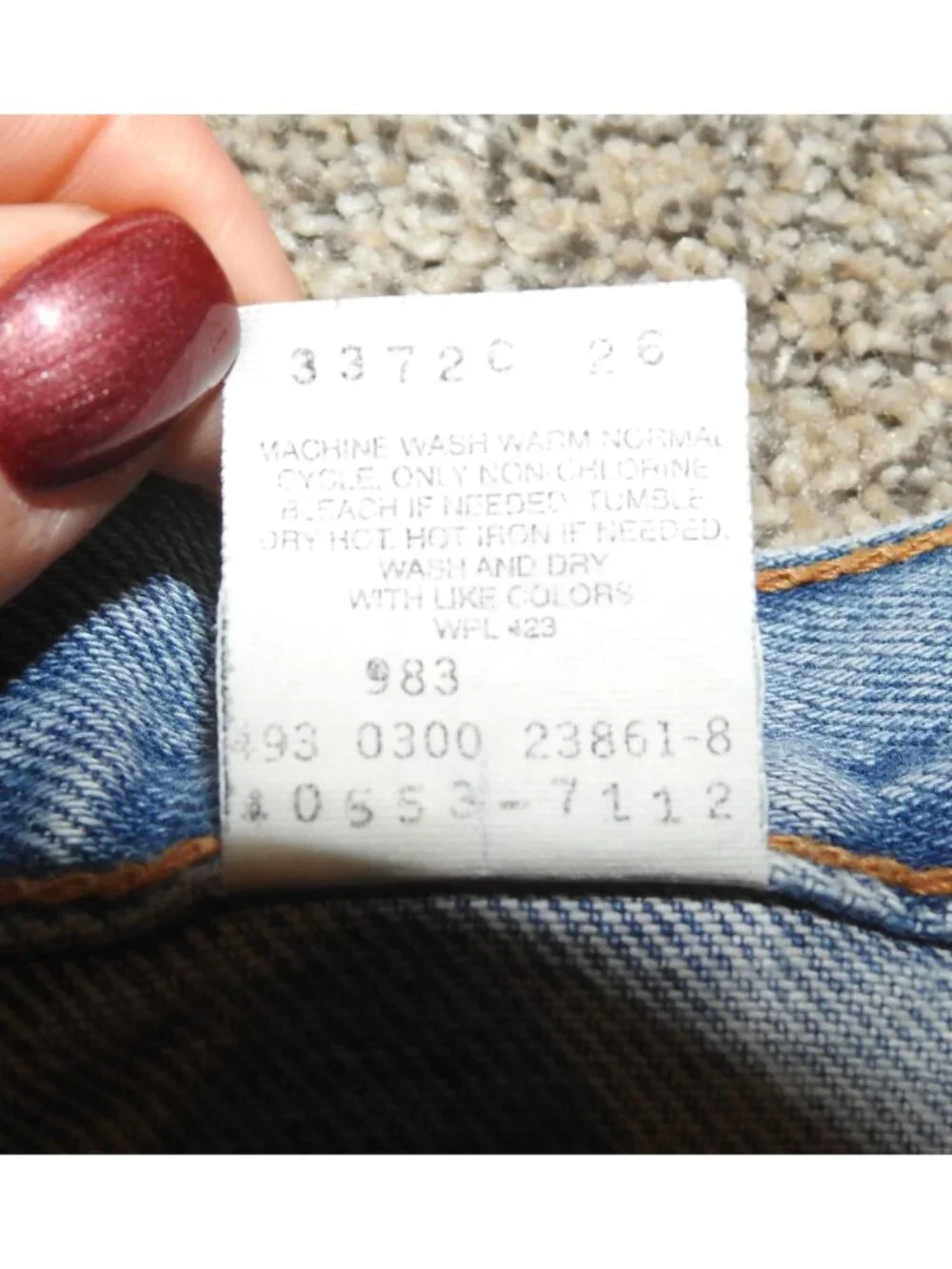 Vintage Levi 550 Relaxed Fit Straight Leg 36X32 Denim Blue Jeans Made in Mexico